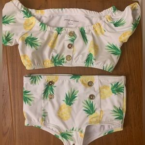 Janie and Jack two piece pineapple swimsuit